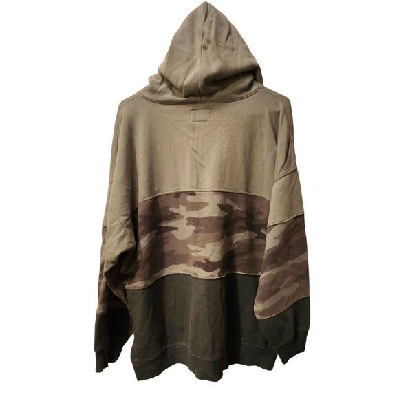 AMERICAN EAGLE Large Green Camo Jegging Fit Hoodie Sweatshirt Size Medium - Picture 2 of 3